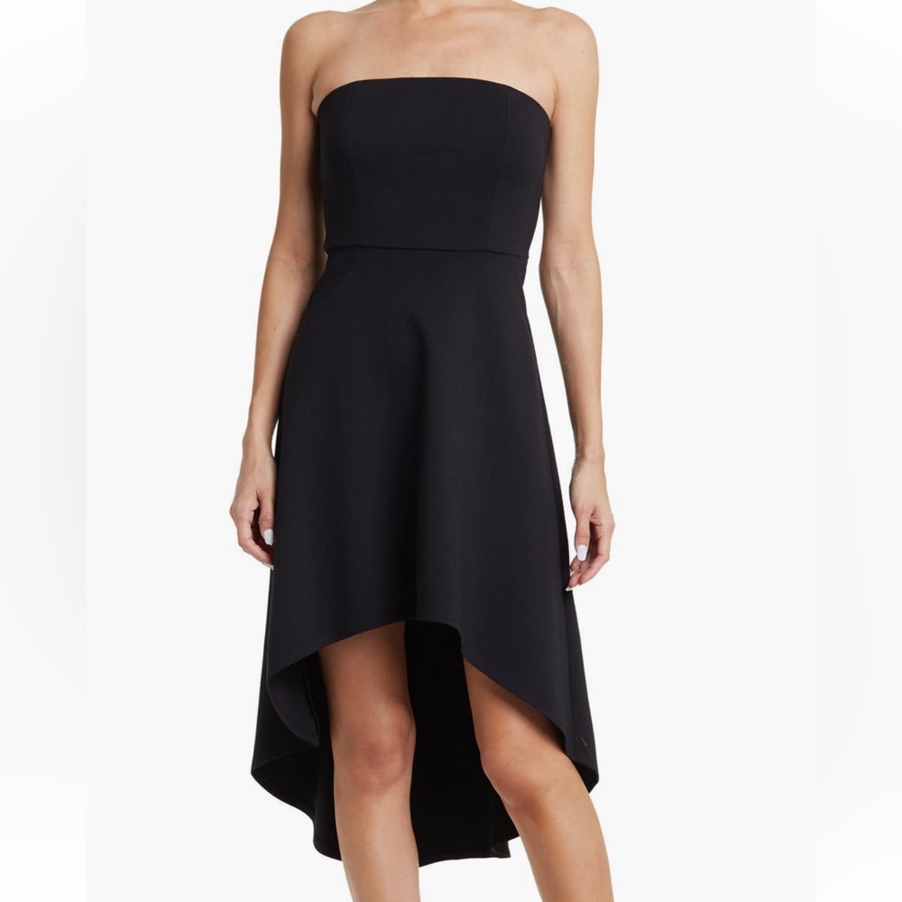 Socialite Strapless High-Low Midi Dress